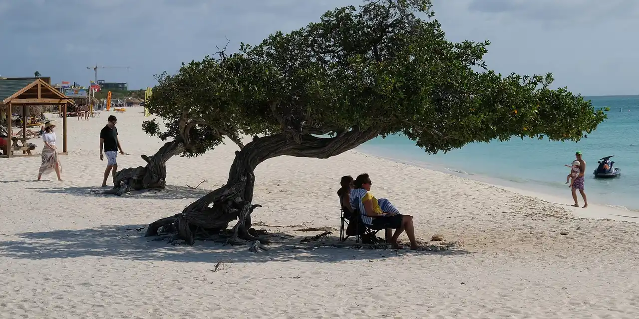 Uitzicht op Aruba