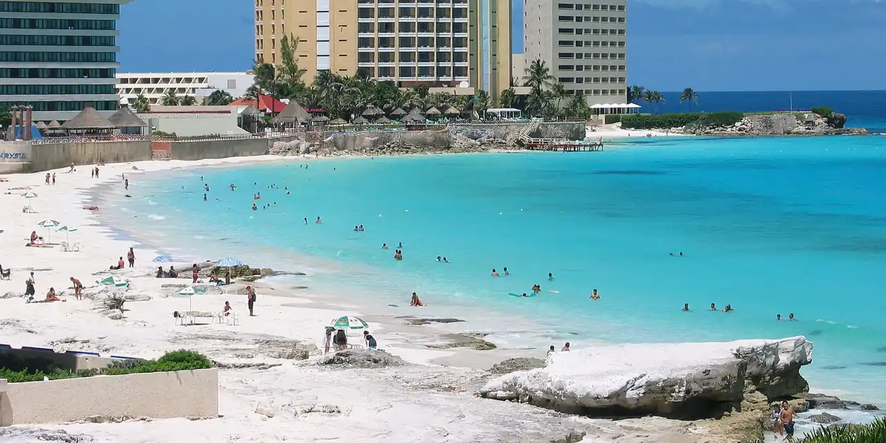 Uitzicht op Cancún