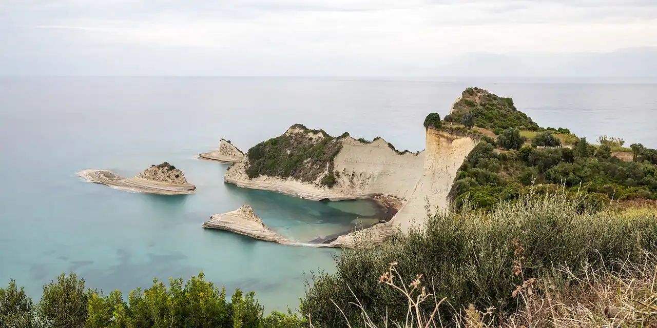 Uitzicht op Corfu