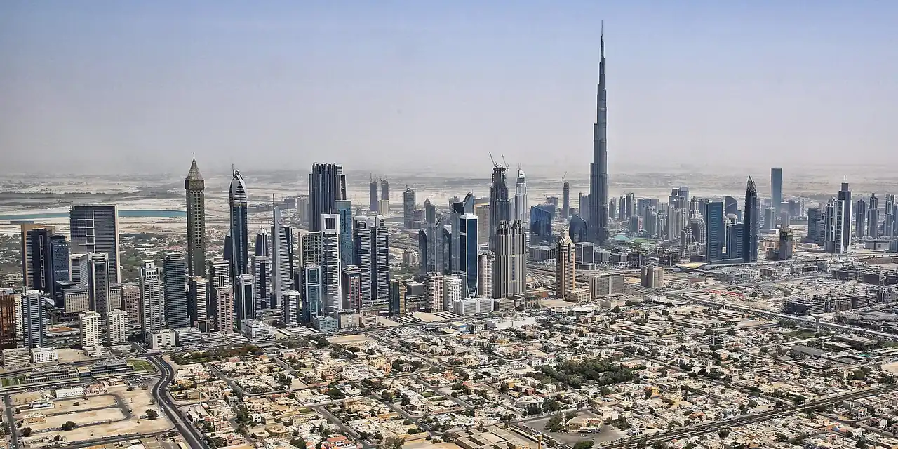 Uitzicht op Dubai