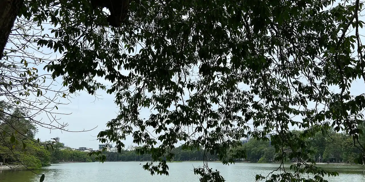 Uitzicht op Hanoi