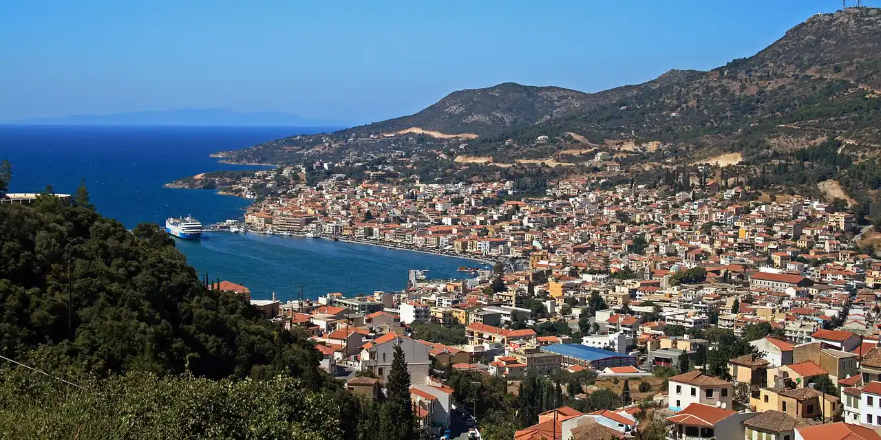 Uitzicht op Samos