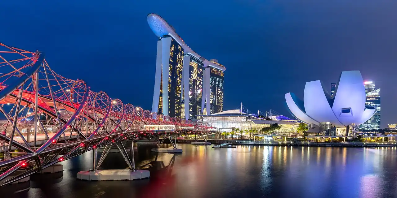 Uitzicht op Singapore